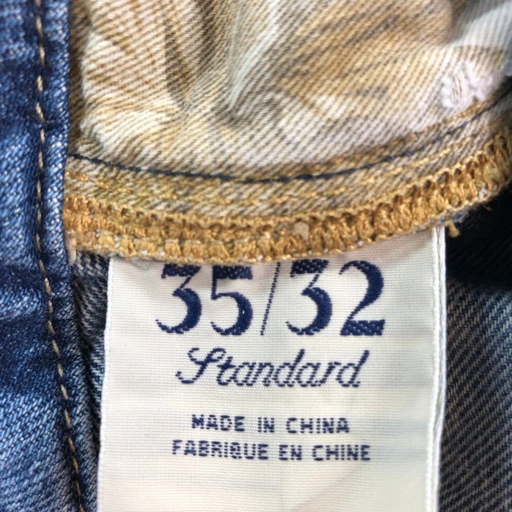 Tommy Bahama Mens Jeans 35x32 Straight Leg Blue Medium Wash Mid Rise Denim